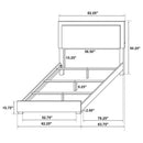 Marceline Wood Queen LED Panel Bed White - Home & Sleep Outlet