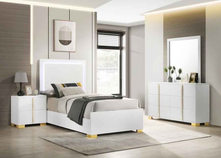 Marceline 4-piece Twin Bedroom Set White - Home & Sleep Outlet