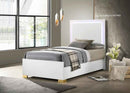 Marceline Wood Twin LED Panel Bed White - Home & Sleep Outlet