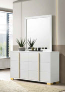Marceline 6-drawer Dresser with Mirror White - Home & Sleep Outlet
