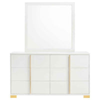 Marceline 6-drawer Dresser with Mirror White - Home & Sleep Outlet