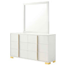 Marceline 6-drawer Dresser with Mirror White - Home & Sleep Outlet