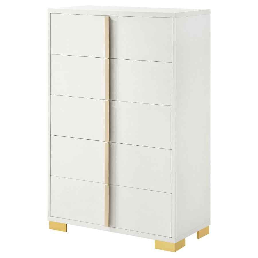 Marceline 5-drawer Bedroom Chest White - Home & Sleep Outlet