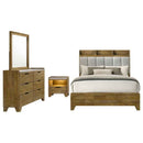 Henderson 4-piece Queen Bedroom Set Medium Oak - Home & Sleep Outlet