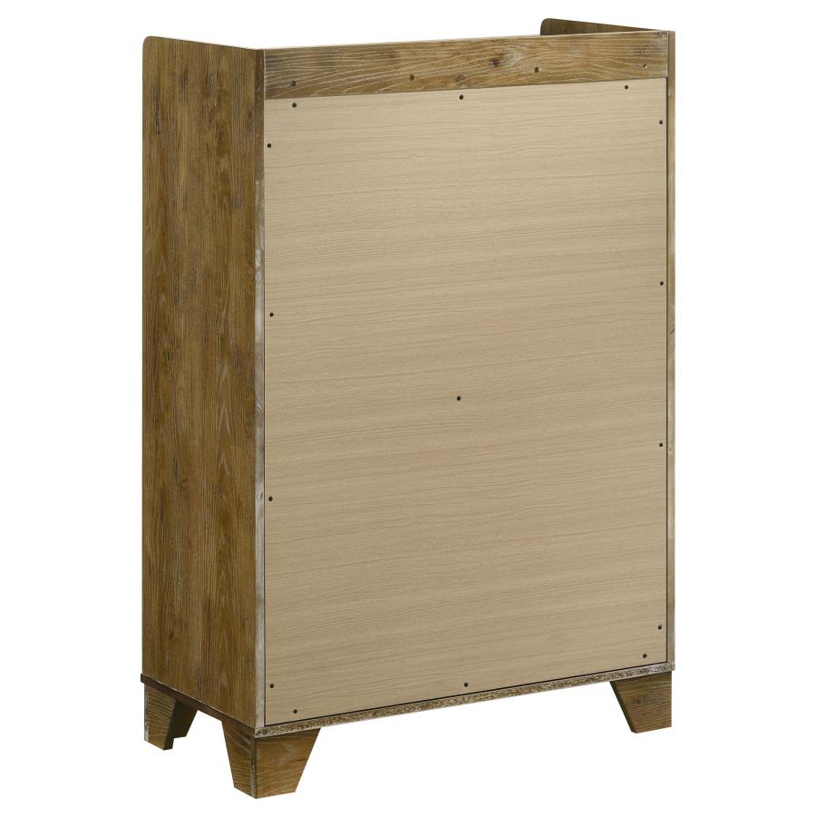 Henderson 5-piece Queen Bedroom Set Medium Oak - Home & Sleep Outlet