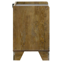 Henderson 1-drawer LED Nightstand Bedside Table Medium Oak - Home & Sleep Outlet