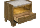 Henderson 1-drawer LED Nightstand Bedside Table Medium Oak - Home & Sleep Outlet