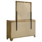 Home & Sleep Outlet - Henderson 6-drawer Bedroom Dresser with Mirror Medium Oak
