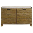 Henderson 6-drawer Bedroom Dresser Cabinet Medium Oak - Home & Sleep Outlet