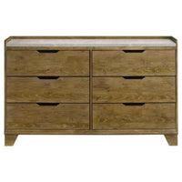 Henderson 6-drawer Bedroom Dresser Cabinet Medium Oak - Home & Sleep Outlet
