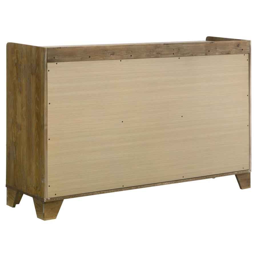 Henderson 6-drawer Bedroom Dresser Cabinet Medium Oak - Home & Sleep Outlet