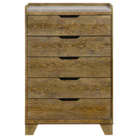 Henderson 5-drawer Bedroom Chest of Drawers Medium Oak - Home & Sleep Outlet