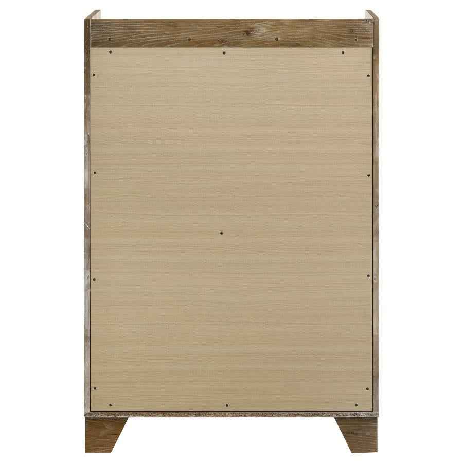 Henderson 5-drawer Bedroom Chest of Drawers Medium Oak - Home & Sleep Outlet