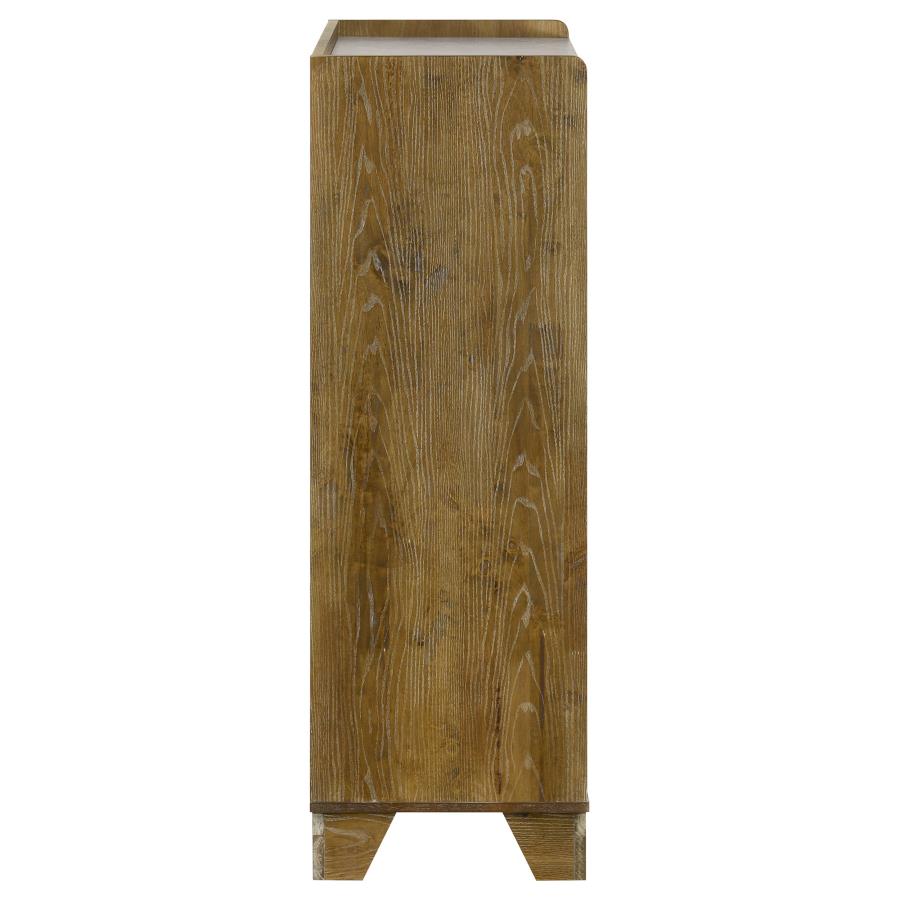 Henderson 5-drawer Bedroom Chest of Drawers Medium Oak - Home & Sleep Outlet