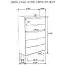 Henderson 5-drawer Bedroom Chest of Drawers Medium Oak - Home & Sleep Outlet