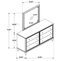 Emberlyn 6-drawer Dresser with Mirror Brown - Home & Sleep Outlet