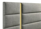 Ines 56-inch Fabric Upholstered Eastern King Panel Bed Grey