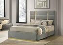 Ines 56-inch Fabric Upholstered Queen Panel Bed Grey - Home & Sleep Outlet