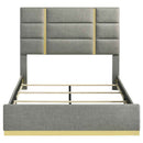 Ines 56-inch Fabric Upholstered Queen Panel Bed Grey - Home & Sleep Outlet