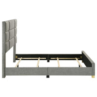 Ines 56-inch Fabric Upholstered Queen Panel Bed Grey - Home & Sleep Outlet