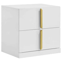 Ines 4-piece Eastern King Bedroom Set Navy and White High Gloss - Home & Sleep Outlet