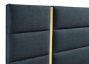 Ines 4-piece Eastern King Bedroom Set Navy and White High Gloss - Home & Sleep Outlet
