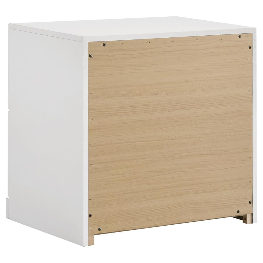 Ines 5-piece Eastern King Bedroom Set Navy and White High Gloss