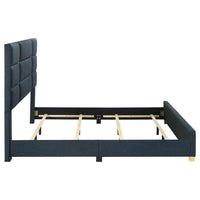 Ines 56-inch Fabric Upholstered Eastern King Panel Bed Navy - Home & Sleep Outlet