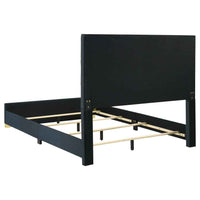 Ines 56-inch Fabric Upholstered Queen Panel Bed Navy - Home & Sleep Outlet