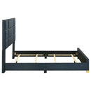 Ines 56-inch Fabric Upholstered Queen Panel Bed Navy - Home & Sleep Outlet