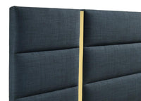 Ines 56-inch Fabric Upholstered Queen Panel Bed Navy - Home & Sleep Outlet