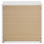 Ines 2-drawer Nightstand Bedside Table White High Gloss