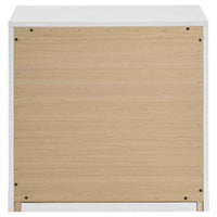 Ines 2-drawer Nightstand Bedside Table White High Gloss