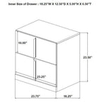 Ines 2-drawer Nightstand Bedside Table White High Gloss