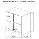 Ines 2-drawer Nightstand Bedside Table White High Gloss