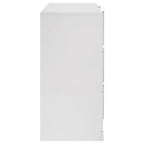 Ines 6-drawer Bedroom Dresser Cabinet White High Gloss