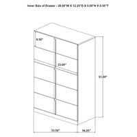 Ines 5-drawer Bedroom Chest of Drawers White High Gloss