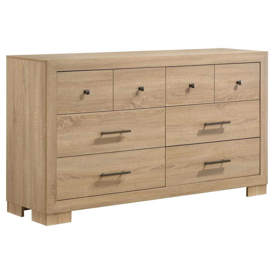 Arielle 4-piece Eastern King Bedroom Set Light Oak