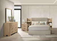 Arielle 4-piece Queen Bedroom Set Light Oak