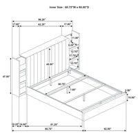 Arielle Queen Bookcase Panel Storage Bed Light Oak