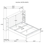 Home & Sleep Outlet - Arielle Queen Bookcase Panel Storage Bed Light Oak