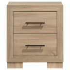Home & Sleep Outlet - Arielle 2-drawer Bedroom Nightstand with Casters Light Oak