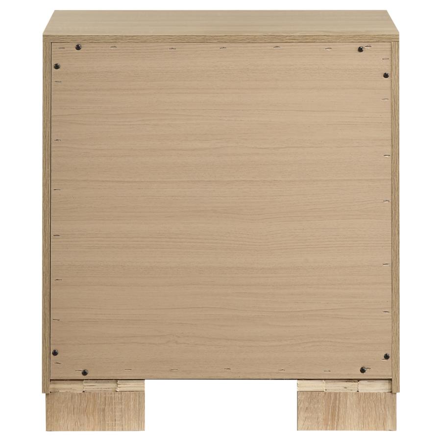 Home & Sleep Outlet - Arielle 2-drawer Bedroom Nightstand with Casters Light Oak