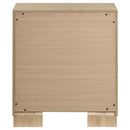 Arielle 2-drawer Bedroom Nightstand with Casters Light Oak