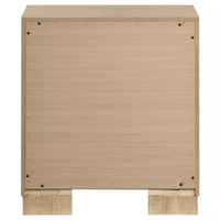 Arielle 2-drawer Bedroom Nightstand with Casters Light Oak