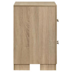 Home & Sleep Outlet - Arielle 2-drawer Bedroom Nightstand with Casters Light Oak