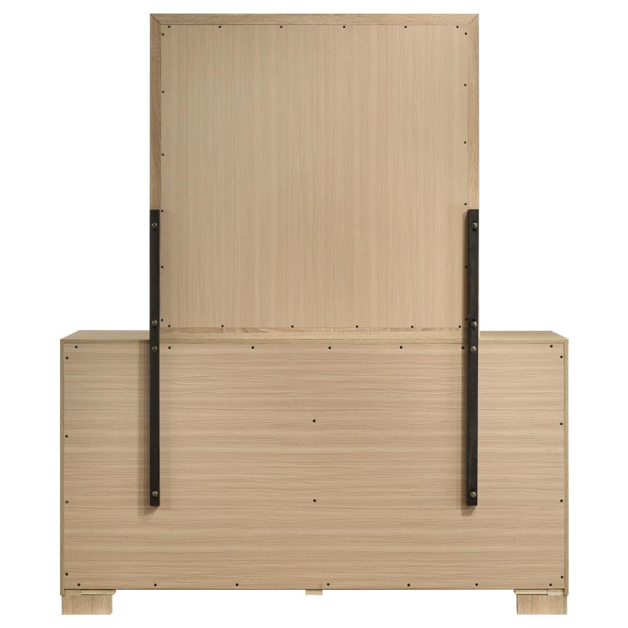 Home & Sleep Outlet - Arielle 6-drawer Bedroom Dresser with Mirror Light Oak