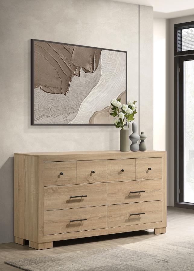 Home & Sleep Outlet - Arielle 6-drawer Bedroom Dresser Cabinet Light Oak