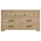 Home & Sleep Outlet - Arielle 6-drawer Bedroom Dresser Cabinet Light Oak
