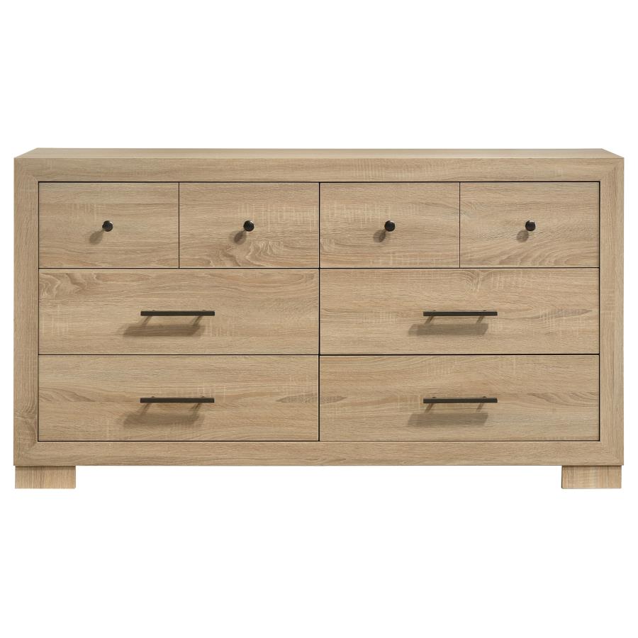 Home & Sleep Outlet - Arielle 6-drawer Bedroom Dresser Cabinet Light Oak
